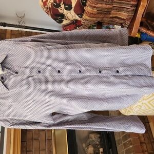Robert Graham 2XL Button Front Dress Shirt Ecletic Decorated Cuffs Classic Fit